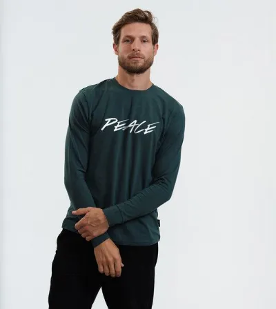 Gary Mash GARY MASH Herren Langarmshirt Peace aus Biobaumwolle