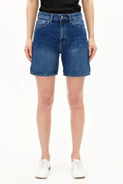 ARMEDANGELS Jeansshorts Sheaari Wavy Blue