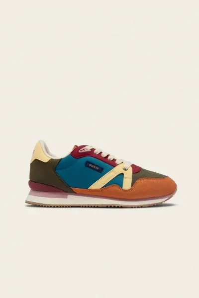 Odaje Odaje Damen vegan Sneaker Andrée Burgund/Khaki/Brick