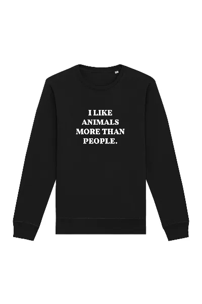 Oat Milk Club Oat Milk Club Damen vegan Sweatshirt I Like Animals More