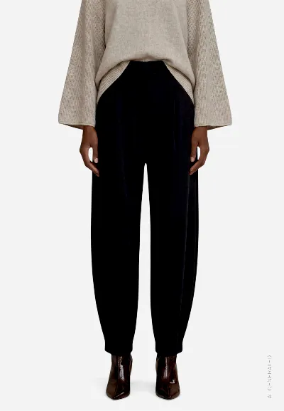zero Damen Stoffhose  mit Bundfalten