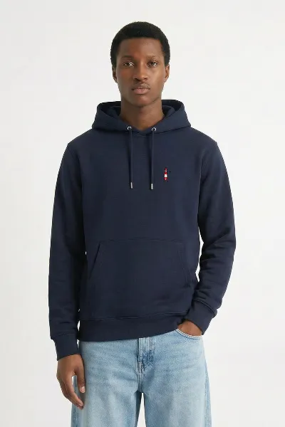 HAFENDIEB Hafendieb Herren vegan Hoodie Herren Leuchtturm Navy