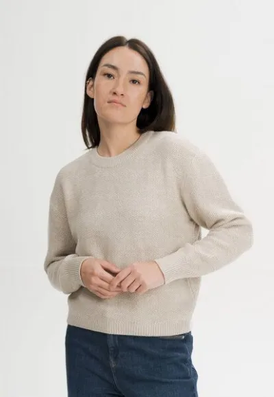 MELA MELA Strukturierter Strickpullover Style SURIYA aus 100% Bio-Baumwolle