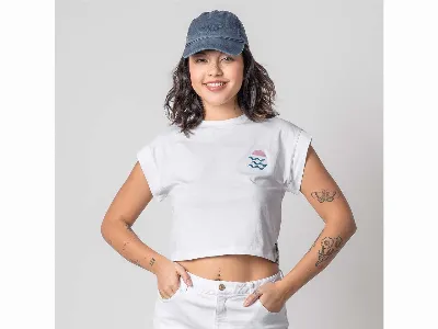 trueStory trueStory Bio-Damen-T-Shirt 'DANBI' cropped, ART E,