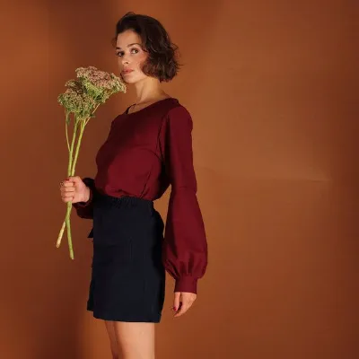 ManduTrap ManduTrap Blaue Cordshorts Audre Damen aus Bio-Baumwolle kbA mit Taschen – nachhaltig & fair hergestellt