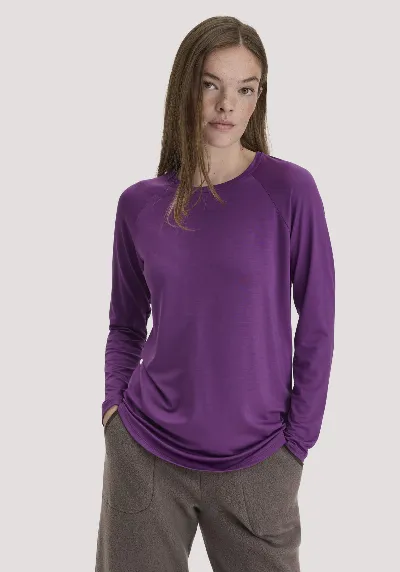 hessnatur hessnatur Loungewear Longsleeve Regular ACTIVE COMFORT aus TENCEL™ Lyocell - lila