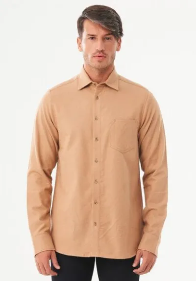 ORGANICATION ORGANICATION Brushed Twill Hemd aus Bio-Baumwolle