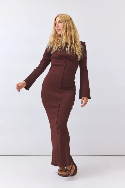 Baìge the Label Baìge the Label Damen vegan Kleid Bastienne Zartbitterschokolade