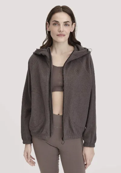 hessnatur hessnatur Loungewear Softfleece Jacke Oversize ACTIVE COMFORT aus Bio-Baumwolle - lila