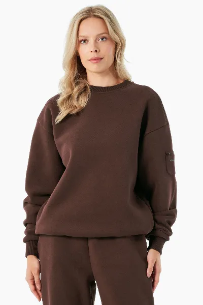 ORGANICATION ORGANICATION Herren vegan Sweatshirt Saylorr Bitter Chocolate