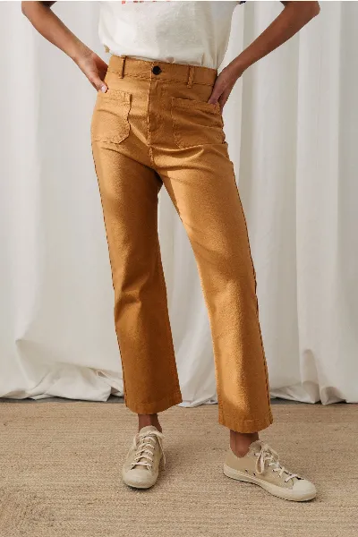 TWOTHIRDS TWOTHIRDS Damen vegan Hose Yunosti Senf