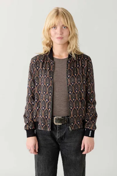 Yahmo Yahmo Damen vegan Jacke Bomber Reversible Ruth Metropolis/Blue
