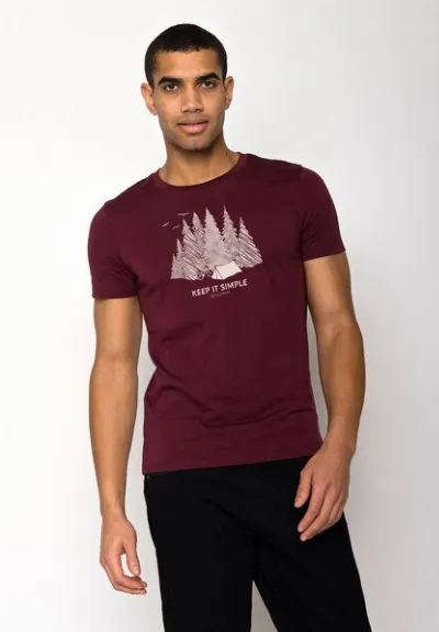 GreenBomb GREENBOMB Nature Keep Guide - Sportliches T-Shirt aus Bio-Baumwolle / hochwertiger Print / GOTS / Fair & Vegan