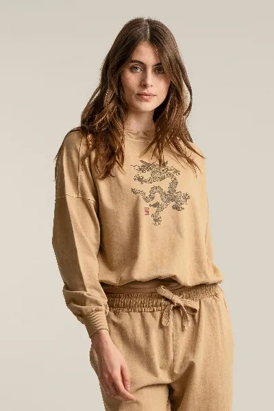 KOMODO KOMODO Damen vegan Sweatshirt Drache Dawn Croissant