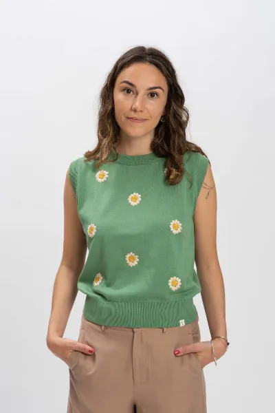 MATONA MATONA Damen vegan Strick-Top Bohne