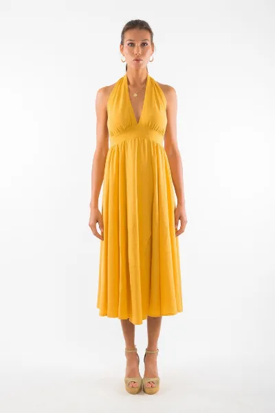 RAVENS VIEW IBIZA RAVENS VIEW IBIZA Damen vegan Kleid Marilyn Gold