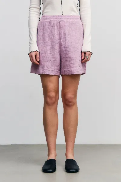 Rotholz Rotholz Damen vegan Shorts Muslin Pink Mist