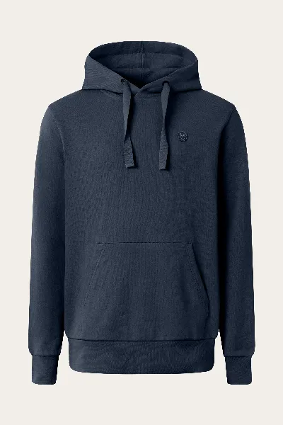 KnowledgeCotton Apparel KnowledgeCotton Apparel Herren vegan Hoodie Basic Abzeichen Total Eclipse Navy