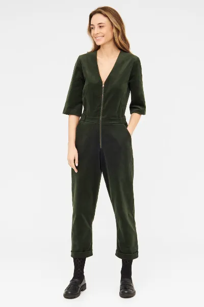WiDDA WiDDA Damen vegan Jumpsuit Kris Dark Green
