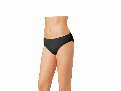 Memo memo Damen-Slips aus Bio-Baumwolle, 2er Pack, schwarz,