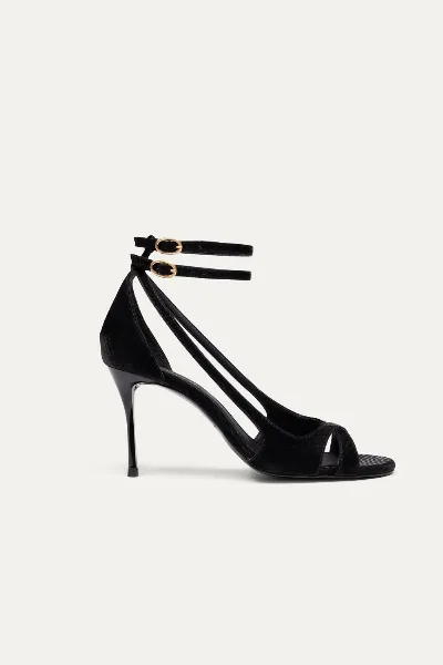 BIKKOU BIKKOU Damen vegan Sandalen Drinks Mit Freunden Schwarz Python