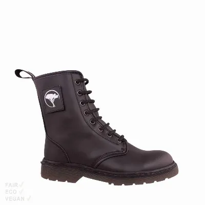 Shoezuu Vegan Shoezuu 8 Eye Velcro-Patch Boots