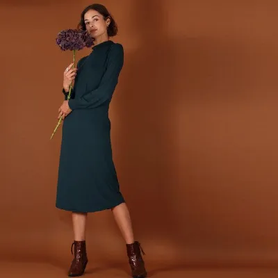 ManduTrap ManduTrap Tencel Turtleneck Kleid Noa in petrol oder berry