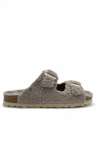 thies thies Damen vegan Sandale Eco Teddy Taupe