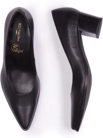 Will's Vegan Shop Will's Vegan Shop Schwarze spitze Pumps für Damen