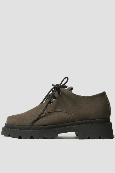 BOHEMA BOHEMA Damen vegan Schuhe Chunky Derby Schokoladenbraun