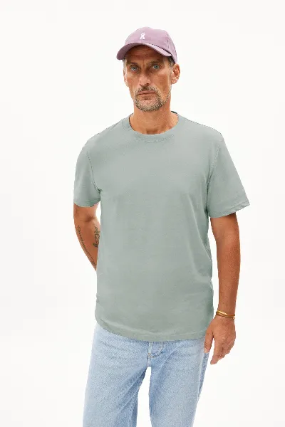 ARMEDANGELS T-Shirt Maarkos Lino Gr&uuml;n