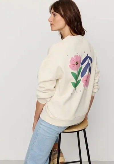 recolution Damen Sweatshirt aus Bio-Baumwolle  - NERINE GOOD VIBES - recolution