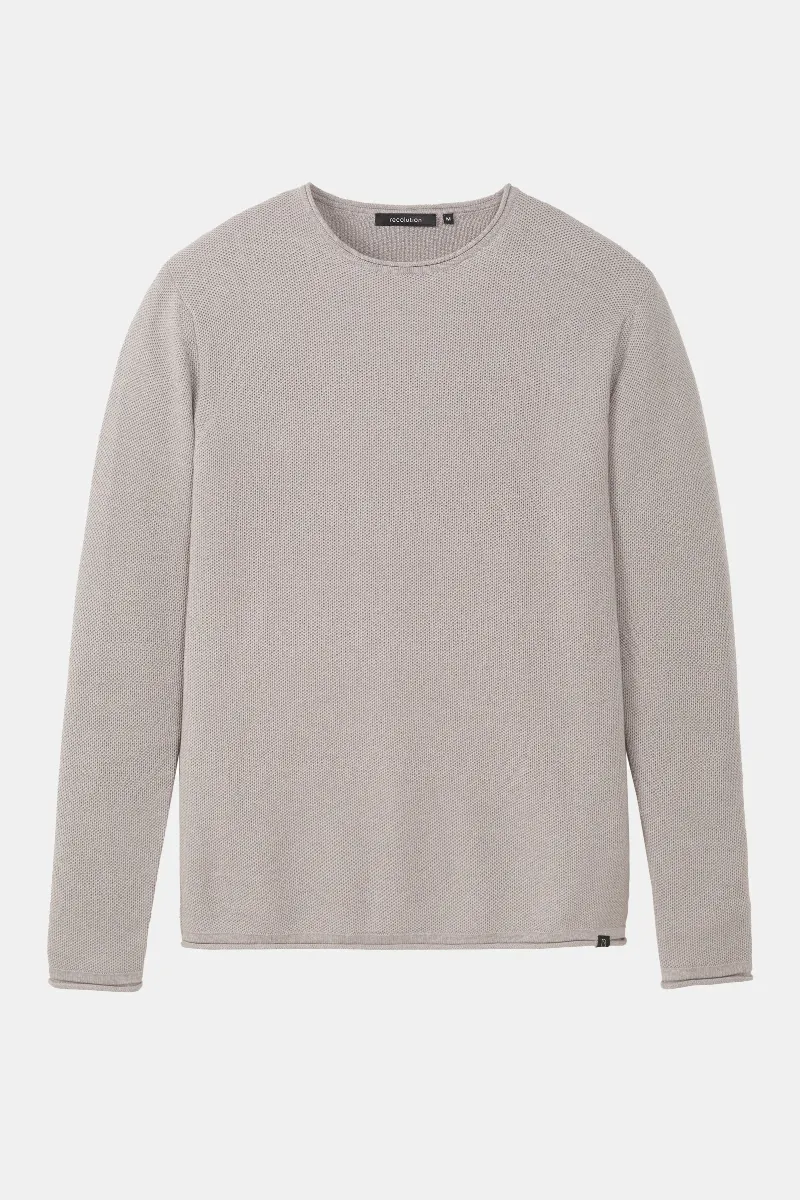 recolution Recolution Herren vegan Strickpullover Eukalyptus Greige