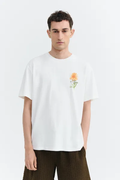 thinking mu Thinking MU Herren vegan T-Shirt Aaron Buntstift Blume