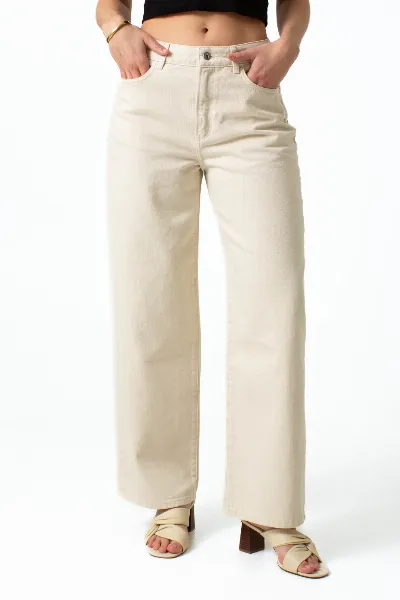 Kuyichi Kuyichi Damen vegan Jeans Loose Lucy Ecru