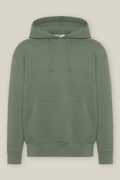 WOTE WOTE Herren vegan Kapuzen-Sweatshirt Oliv