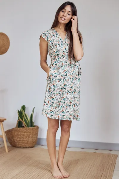 TWOTHIRDS TWOTHIRDS Damen vegan Kleid Ankoko Medium Flower