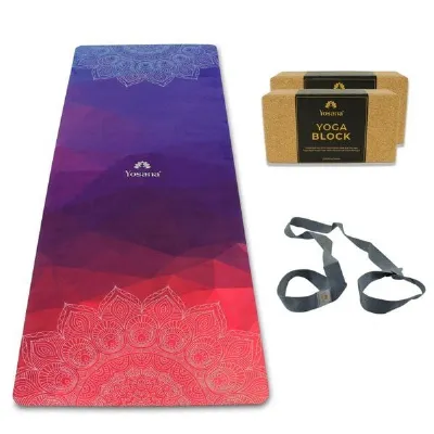 Yosana Yosana Yin Yogamatte Naturkautschuk - Aktionsset (4-Teilig)