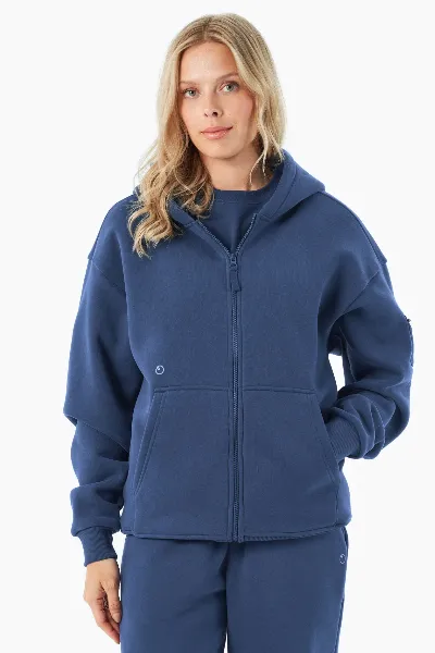 ORGANICATION ORGANICATION Herren vegan Hoodie Full Zip Jenna Navy