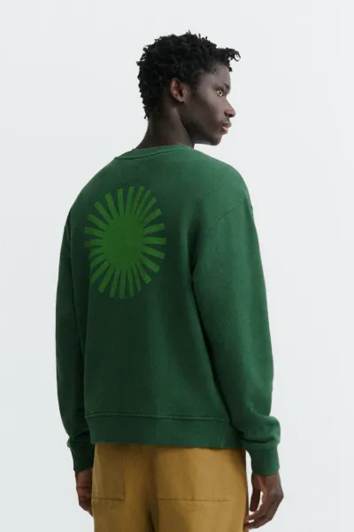 thinking mu Thinking MU Herren vegan Sweatshirt Leon Sun Back
