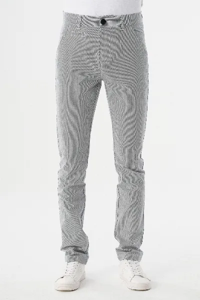 ORGANICATION ORGANICATION Herren vegan Chino Aus Bio-Baumwolle WeiÃŸ Gestreift