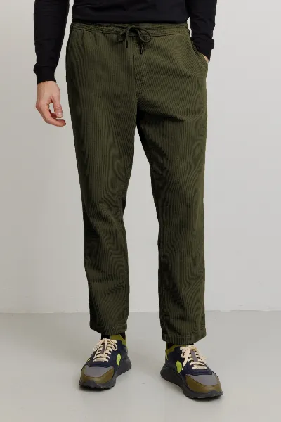 recolution Recolution Herren vegan Jogginghose Chinos Cord Cas Olive