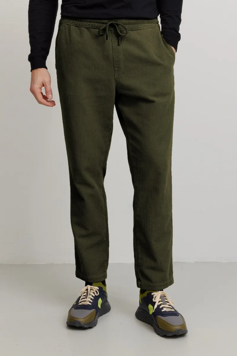 recolution Recolution Herren vegan Jogginghose Chinos Cord Cas Olive
