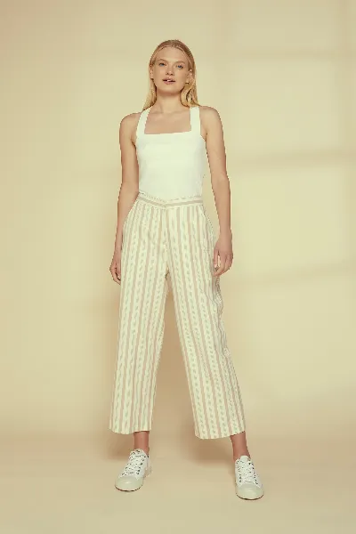 PeopleTree Gestreifte Hosen aus Bio Baumwolle