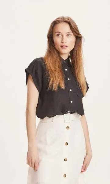 KnowledgeCotton Apparel KnowledgeCotton Apparel Bluse ASTER aus Leinen