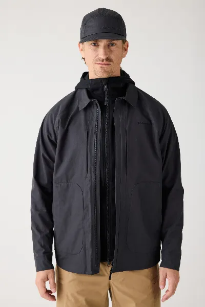 KnowledgeCotton Apparel KnowledgeCotton Apparel Herren vegan Jacke Vent Canvas 200 Black Jet