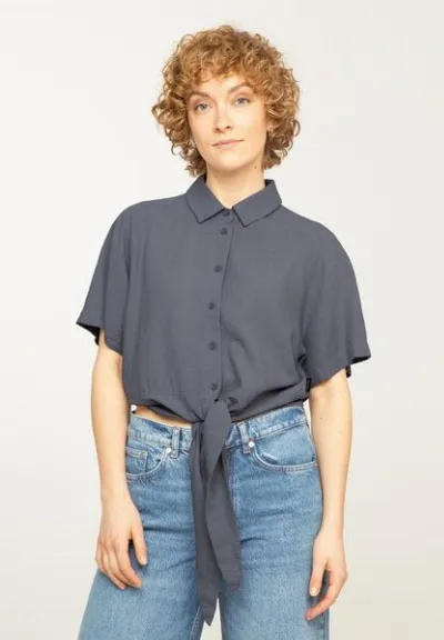 recolution Damen Bluse aus Leinen und LENZING ECOVERO Viskose Mix - OCRA - recolution