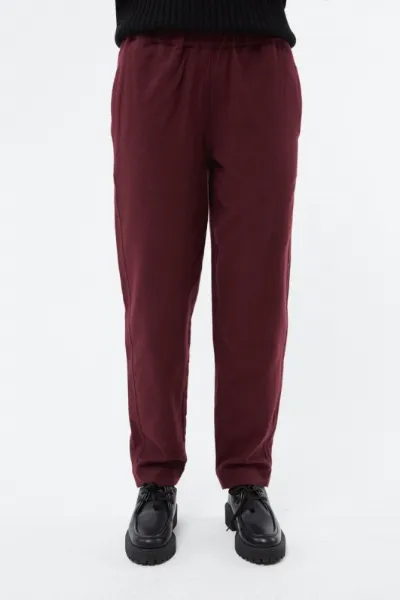 Givn Givn Damen vegan Hose Flanell Helena Burgundy