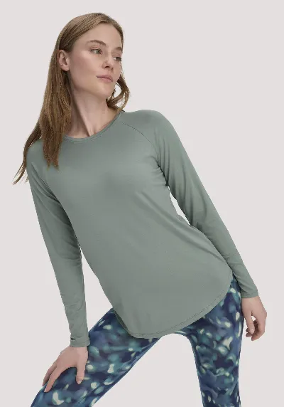hessnatur hessnatur Loungewear Longsleeve Regular ACTIVE COMFORT aus TENCEL™ Lyocell - grün