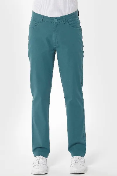 ORGANICATION ORGANICATION Herren vegan Hose Five Pocket Petrolgrün